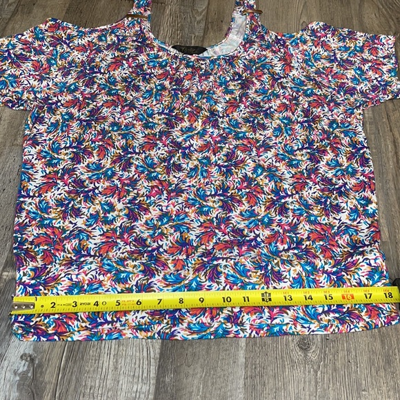 Thalia Sodi womens shirt top sexy cold shoulder size large oversized - Picture 8 of 12